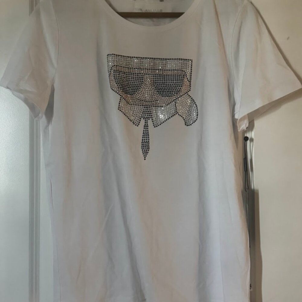 Karl Lagerfeld diamond graphic tee - Picture 3 of 5